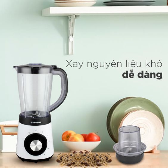 Máy xay sinh tố Sharp 1.5 lít EM-S155PV-WH - hình 3